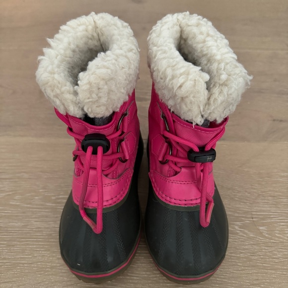 SOREL Kids' Yoot Pac Nylon Snow Boot in Pink and Black size 11 Little Kid - Picture 4 of 9